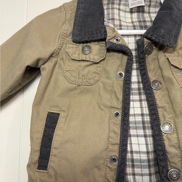Carter's baby boy Tan Jacket 6 months with charcoal Accents. Outdoor - Picture 3 of 6